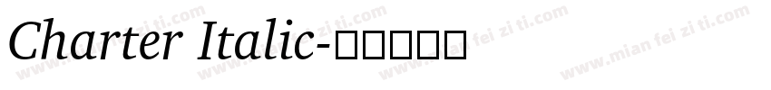 Charter Italic字体转换
